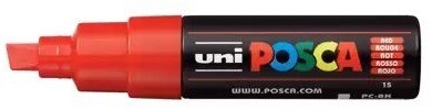 Paint Marker, Broad Chisel Red, 8mm, PC-8K