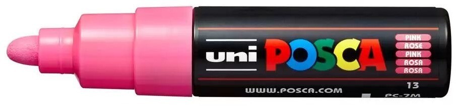 Paint Marker, Broad Bullet Pink, 7mm, PC-7M