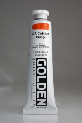 Paint, Acrylic Cadmium Orange S8, 2 Oz, Golden