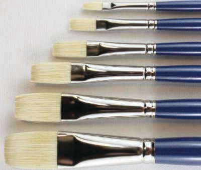Paintbrush, Acrylic/Oil #4 Flat, Hog Hair, Series 1400F