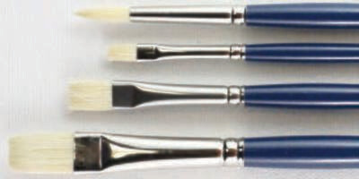Paintbrush, Acrylic/Oil Set of 4, #4 Round, #2, 5 and 8 Bright, Series 1400