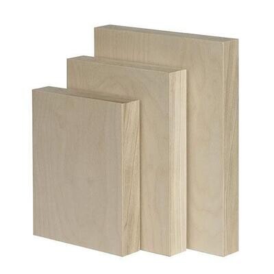 Wood Panel, 6" x 6" Gallery Thick 1-5/8", Birch Wood