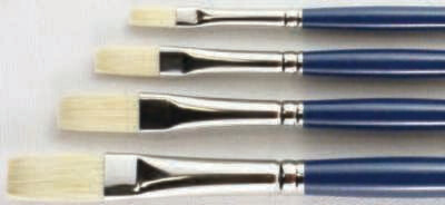 Paintbrush, Acrylic/Oil Set of 4, #2, 4, 6 and 8 Flat, Series 1400