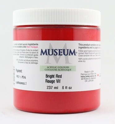 Paint, Acrylic Bright Red, 8 Oz, Museum