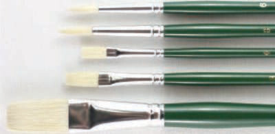 Paintbrush, Acrylic/Oil Set of 6, #6 and 8 Round, #4, 8 and 20 Flat, Series 1550