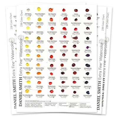 Paint Dot Card, 238 Extra Fine Colours Daniel Smith Watercolour