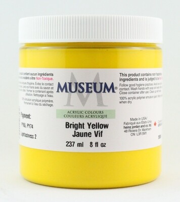 Paint, Acrylic Bright Yellow, 8 Oz, Museum