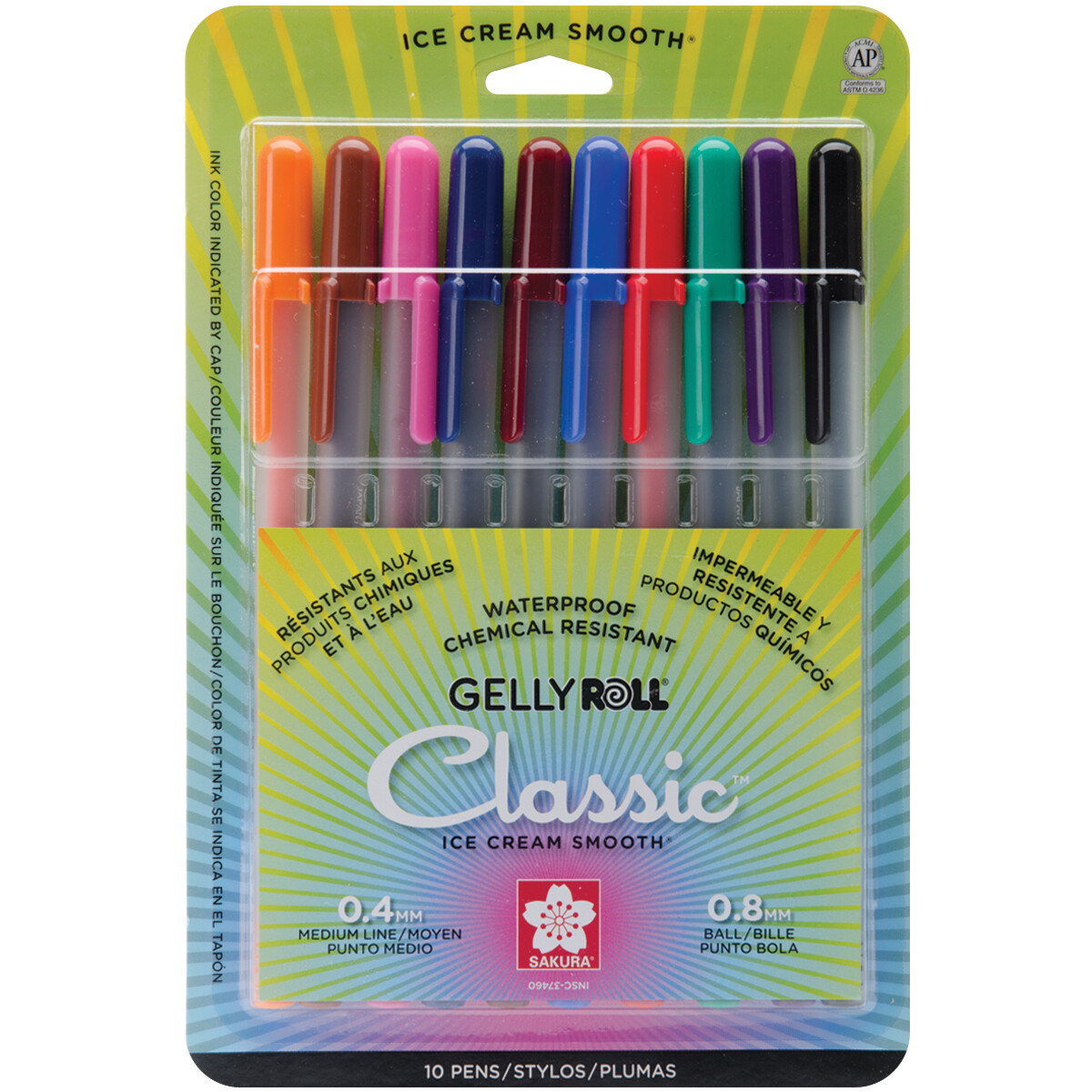 Pen, Gelly Roll 10 Pack, Assorted Colours, Archival Ink