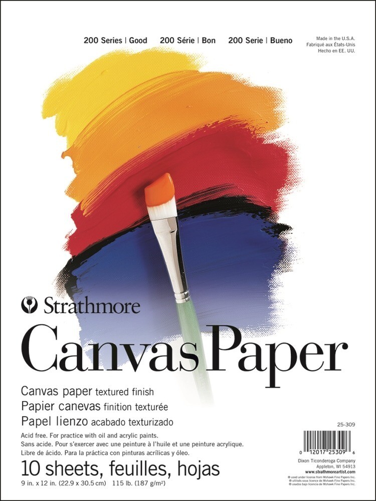 Paper, Canvas, Strathmore Student 9" x 12", 10 Sheets Pad
