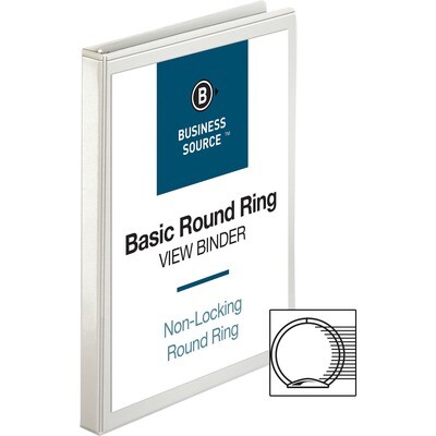 Binder 0.5" Round Ring White View