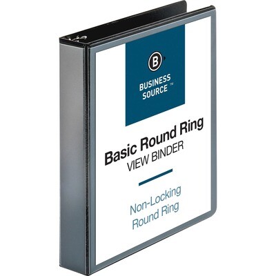 Binder, Round Ring, View 1.5", Black, Presentation