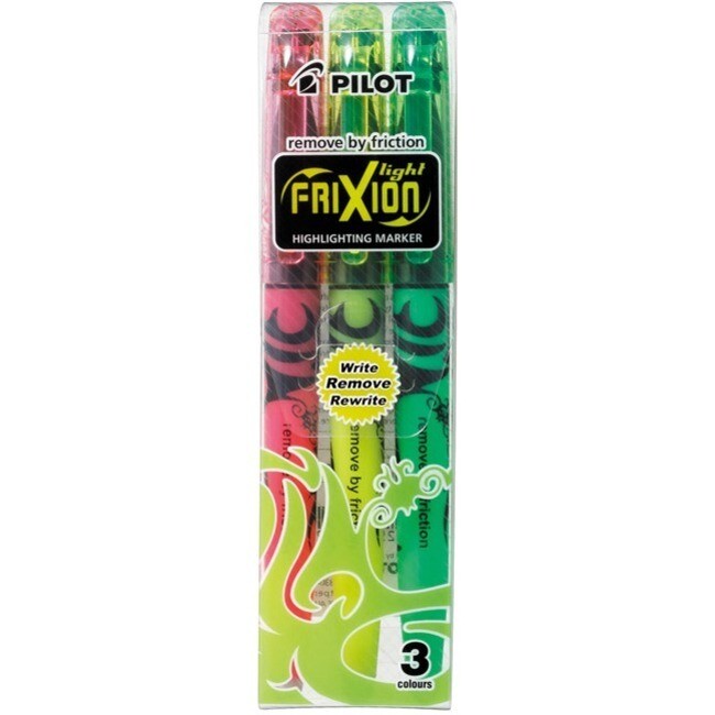 Highlighter, Erasable, Frixion, Chisel Assorted, Pack of 3