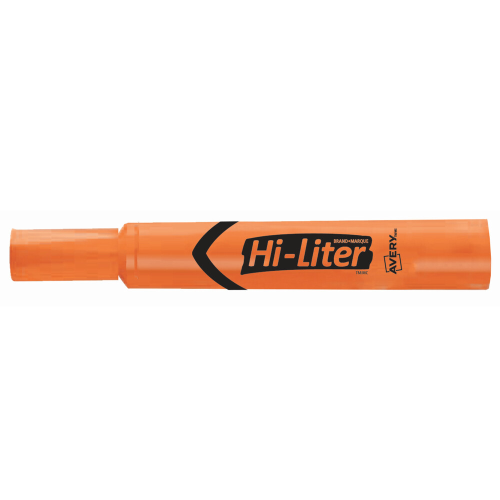 Hi-Liter, Dry Safe, Chisel Fluorescent Orange, Box of 12