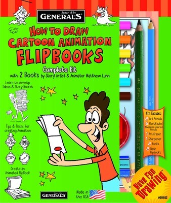 Art Kit, How To Draw Cartoon Animation Flipbooks Complete Kit, Generals