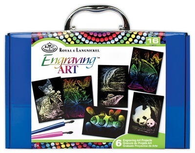 ArtKit, Made Easy, Engraving Art 6 Projects, 16 Peices, Blue Box