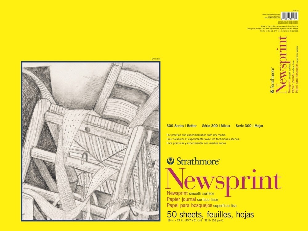 Newsprint, Drawing Pad, Strathmore, 300 Series 18"x24", 50 Sheets