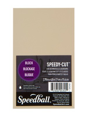 Lino Block, Speedy-Cut Carving 2.75" X 4.5", Cream, Speedball