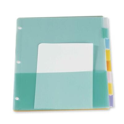 Index Tabs, with Pocket 8 Tabs, Assorted Colours, Esselte