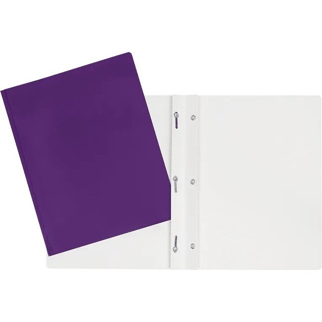 Report Cover, 3 Fastener Purple Gloss, Single