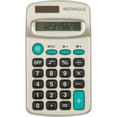 Calculator,
Basic 8 Digit, Dual Power