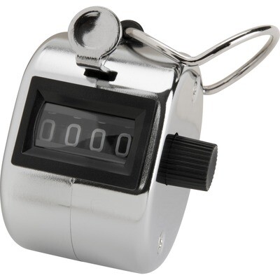 Tally Counter, with Finger Ring 4 Digit, Silver