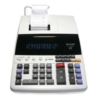 Calculator, Printing, Desktop 12 Digit, 2 Colour, EL-2615PIII