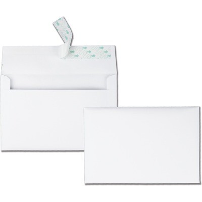 Envelope, Invitation White, 5.75" x 8.75",Self-Seal, Single, Quality Park