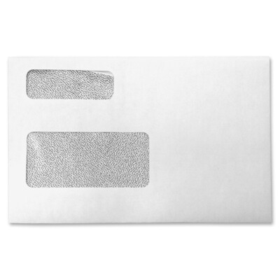 Envelope, T4, Double Window Single, Security Lined, 5.75" x 9"