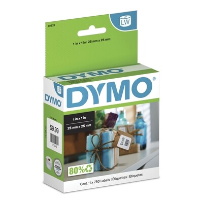 Label, Multipurpose, Dymo 1" x 1", 750 Roll