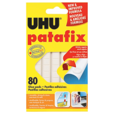 Adhesive Putty 80 Pack, White, Patafix UHU