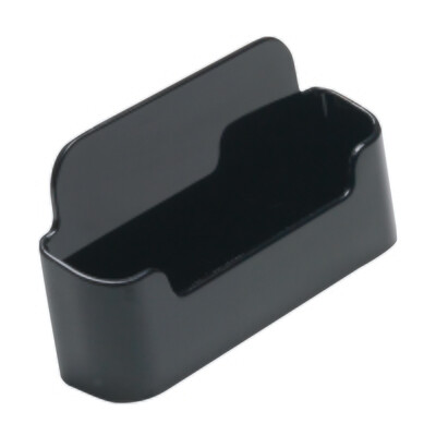 Business Card Holder, Deflecto Black Plastic, Single, 60% Recycled