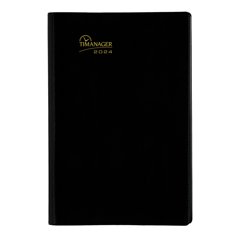 Planner, Weekly, Twin Wire, Timanager 5-7/8&quot; x 9-1/16&quot;, Black, with Address Book