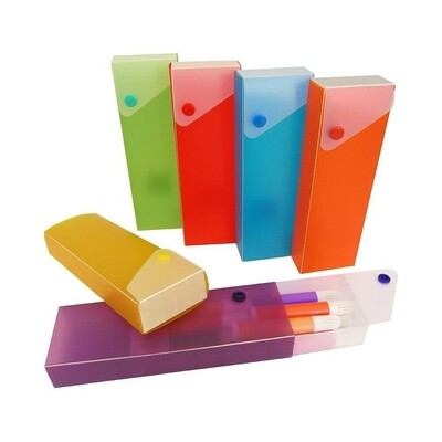 Pencil Box, Sliding Drawer Assorted Colours