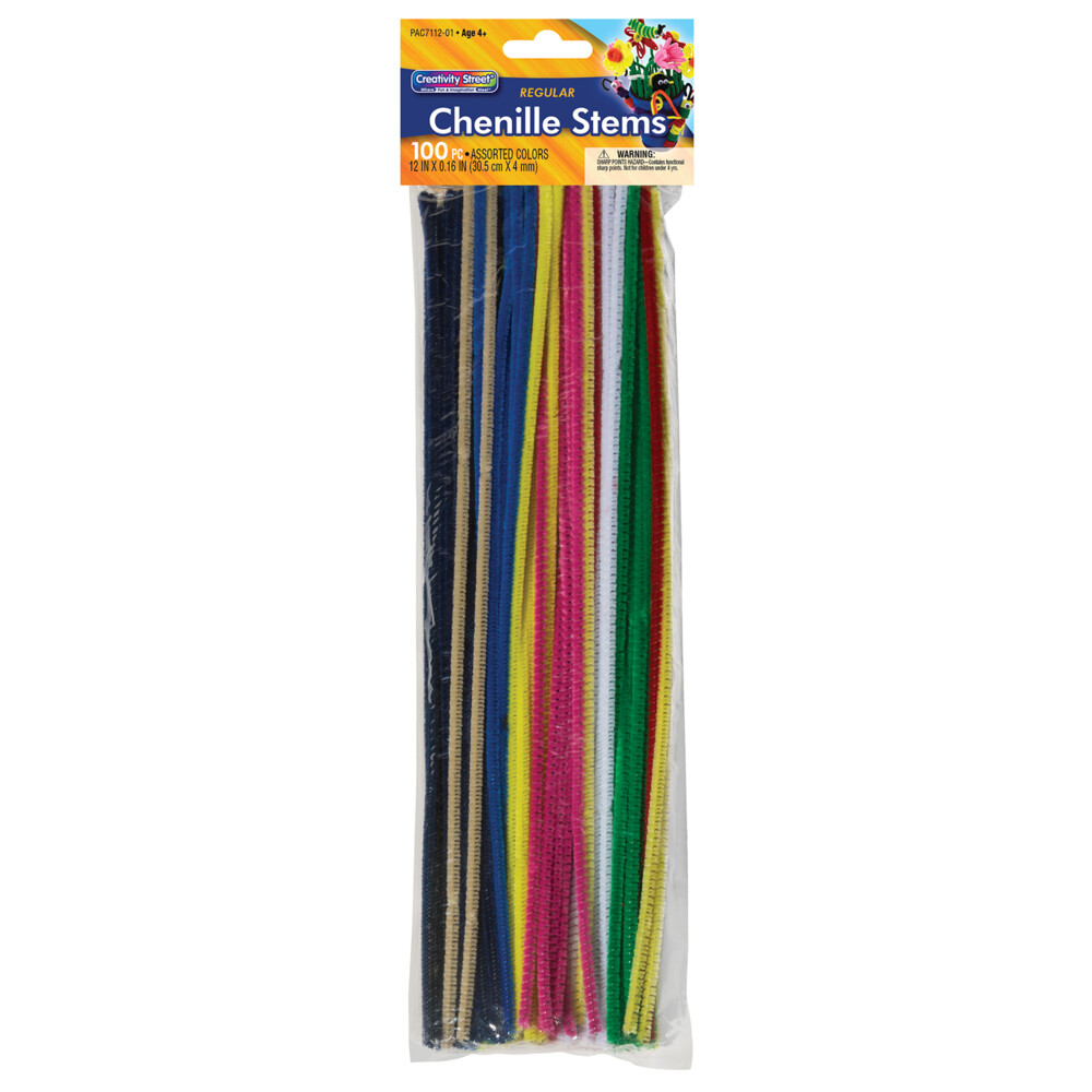 Pipe Cleaners, 12" Assorted Colours, 100 Pack