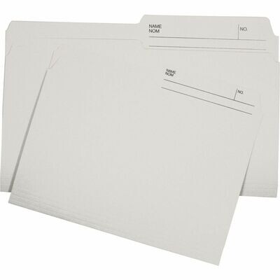 File Folder, Legal, Reversible Ivory, 100 Box, 1/2 Tab, Hilroy