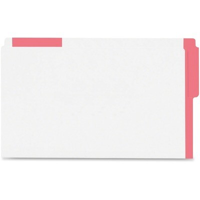 File Folder, Legal, End Tab Ivory/Red, 100 Pack, Pendaflex