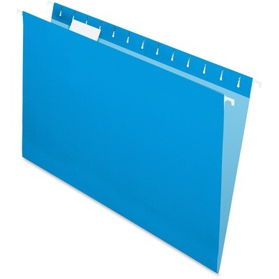 Hanging Folder, Legal, Pendaflex Blue, 25 Box, 1/5 Tab Cut, Recycled