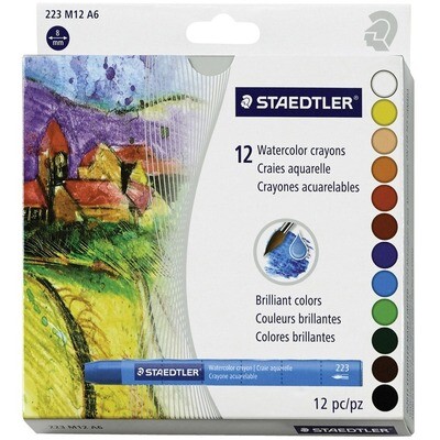 Crayons Watercolour Bx12 Std 223 M12 A6