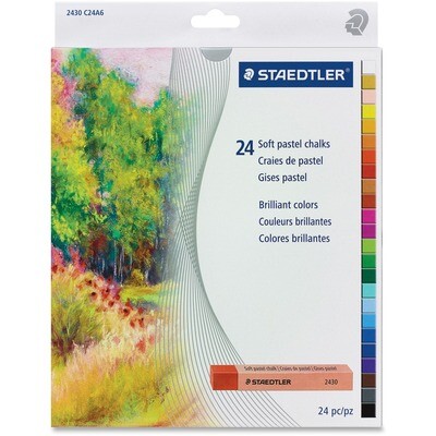 Chalk Pastels, Soft 24 Pack, Wrapped, Staedtler