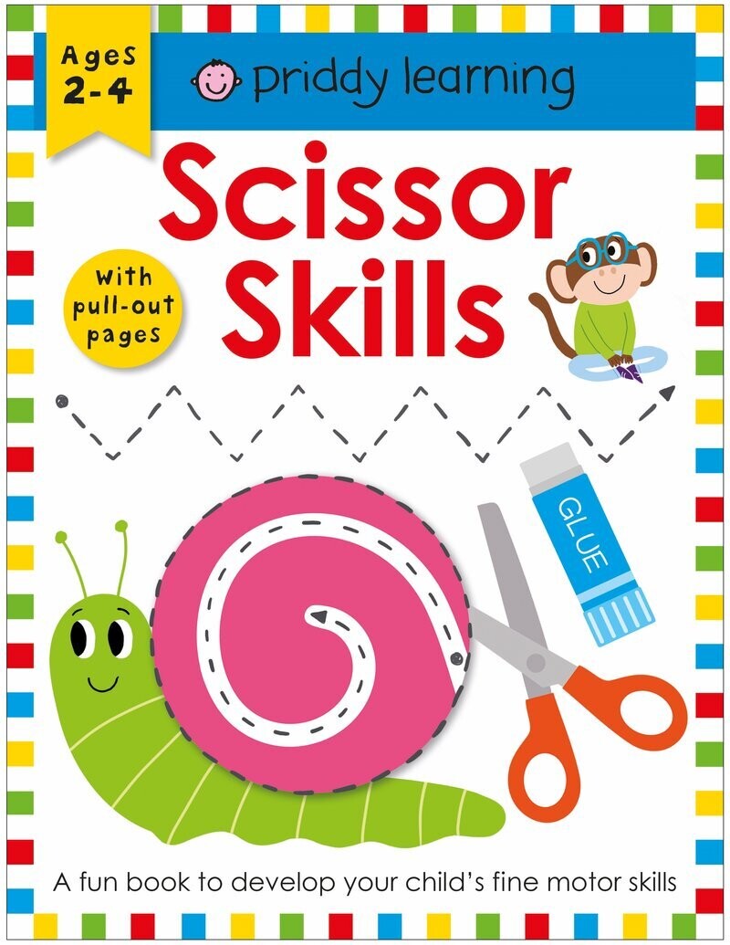 Book, Scissor Skills, Priddy Learning Ages 2 - 4, Develop Your Child's Fine Motor Skills