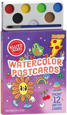 Kit, Watercolor Postcards Paint 12 Artsy Cards