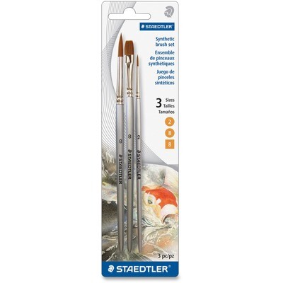 Paintbrush Set, Multi-Use 3 Pack, Synthetic, Staedtler