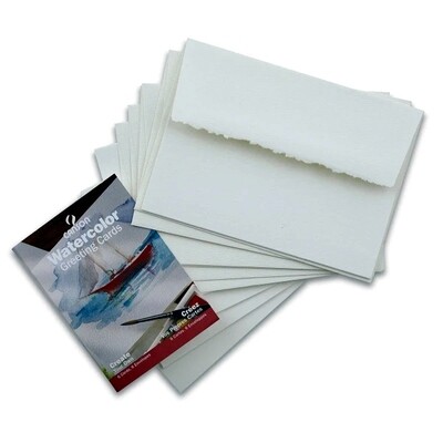 Cards Watercolor With Envelopes 6Pk