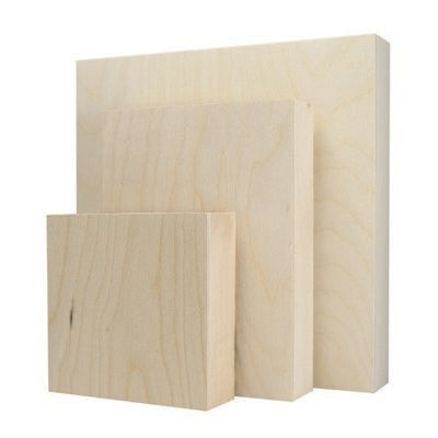 Wood Panel, 20" x 20" Gallery Thick 1-5/8", Birch Wood