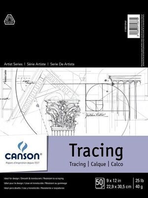 Tracing Pad, Artist Series 9" x 12", 50 Sheet, 25 lb