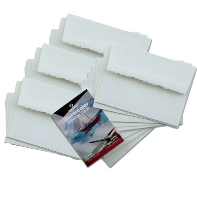 Cards Watercolor With Envelopes 30Pk