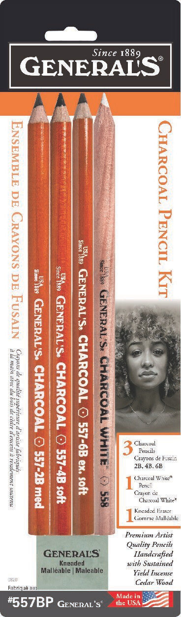 Charcoal Pencil Set General Charcoal 4 Pack#557