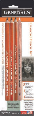 Charcoal Pencil Set General Charcoal 4 Pack#557
