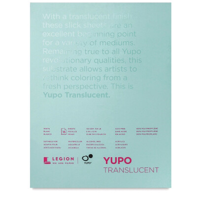 Paper, Synthetic, 104lb, 9" x 12" Translucent, 15 Pack, Yupo