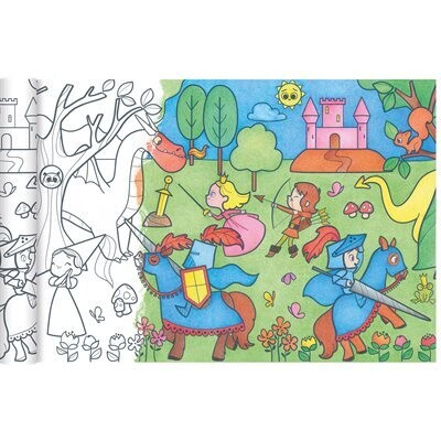 Paper Rolls, Colouring Princesses and Knights, 5 m x 35 cm